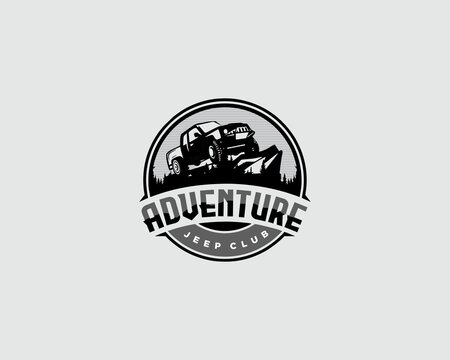 Jeep Club Adventure Vintage Logo