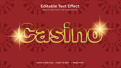 Editable text effect casino
