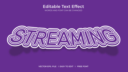 Editable text effect streaming