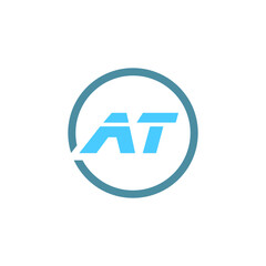 AT letter logo design