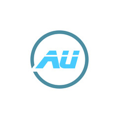 AU letter logo design