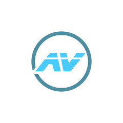 AV letter logo design
