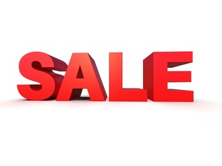 3d Rendering: Sale on White Background