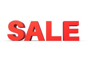3d Rendering: Sale on White Background