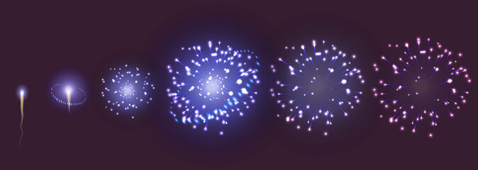 Fireworks Animation Stages Set