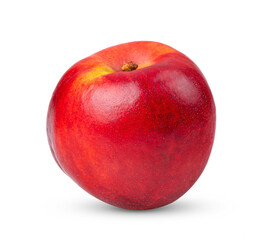 Nectarine on the white background.