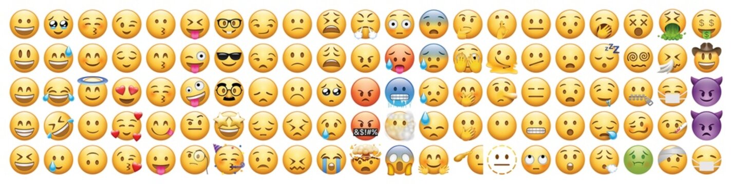 What is the full list of emoticons?