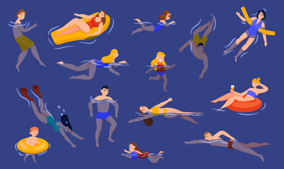 Swimming People Set