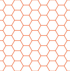 Seamless pattern hexagon mesh honeycomb vector