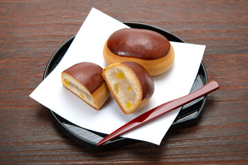 和菓子の栗饅頭