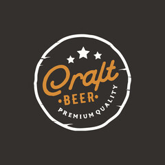 Fototapeta na wymiar Modern professional label logo design template for craft beer