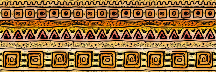 Ethnic background, hand drawing, vector design, banner © Valerii