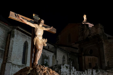 Semana santa Valladolid, Jesucristo clavado en la cruz de la cofradía de las siete palabras