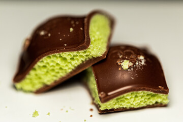 bubbly mint chocolate candy