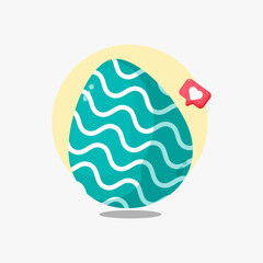 Easter egg cartoon icon design