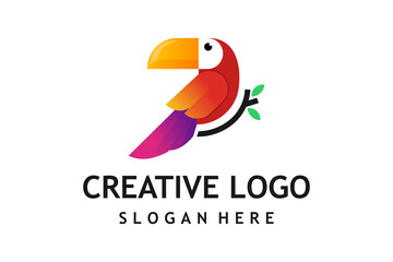 creative bird logo design template