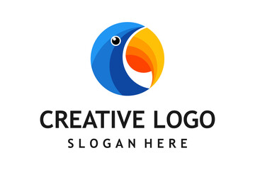 creative bird logo design template