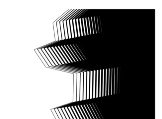 Vector transition from black to white with abstract broken lines. vector pattern. Vector black and white background