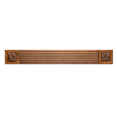 Wooden facade for kitchen furniture on a white isolated background. Decorative element for furniture.