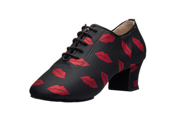 Women's shoes for dancing on a white isolated background