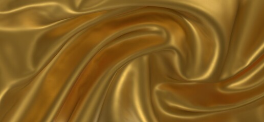 Abstract gold line on white background
