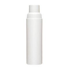 Cosmetic bottles with lid isolated on white background. Bottle with hand sanitizer. Antimicrobial liquid gel. Hand hygiene. Shampoo bottle. Medicine bottle. Liquid soap.