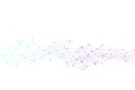 Big Genomic Data Visualization. DNA helix, DNA strand, DNA Test. Molecule or atom, neurons. Abstract structure for Science or medical background, banner, illustration