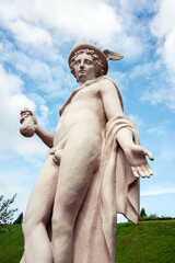 Abstract image of ancient statue of god Hermes (Mercury), personification of success, prosperity,...