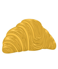 Croissant bakery homemade. Vector and illustration with isolation and white background