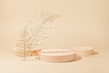 Abstract background with geometric podiums or pedestals for products presentation or exhibitions....