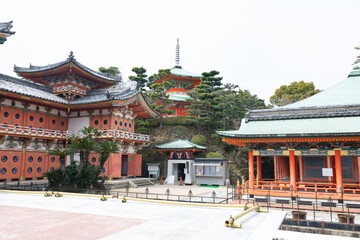 View of Kosanji Buddhist temple, Hiroshima, Japan