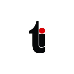 Letter TI simple logo design vector