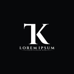 Letter TK luxury logo design vector
