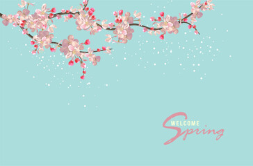 Spring blossom abstract banner