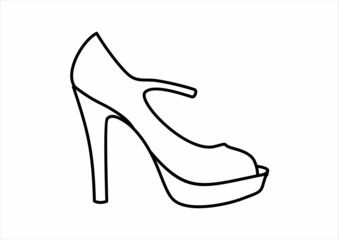 high heel shoes - vector icon