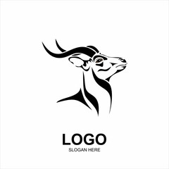 Fototapeta premium Vector stylized head of a deer. Abstract art shape