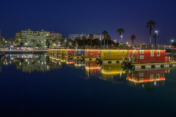 marina at night