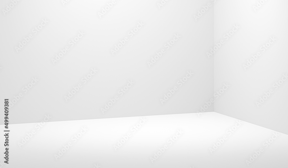 Poster white room corner background wall inside design space of empty interior clean studio floor or grey p