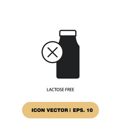 lactose free icons  symbol vector elements for infographic web