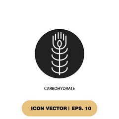 carbohydrate icons  symbol vector elements for infographic web