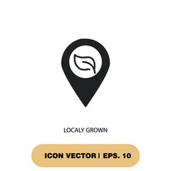 localy grown icons  symbol vector elements for infographic web