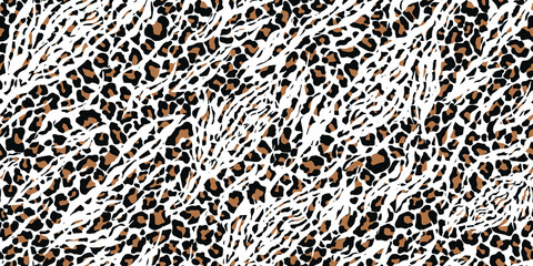 leopard zebra skin animal seamless pattern
