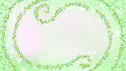 緑の植物　背景　壁紙　イラスト