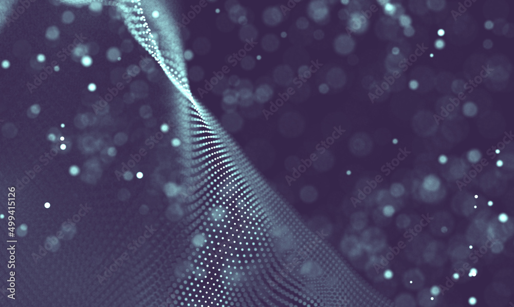 Poster data technology abstract futuristic illustration . low poly shape with connecting dots and lines on 