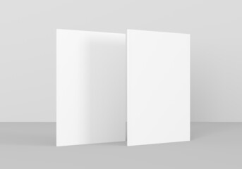 Mockup book cover with grey background