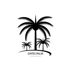 Dates palm icon template vector