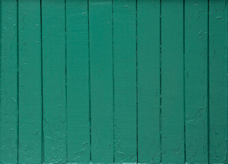 green painted planks background