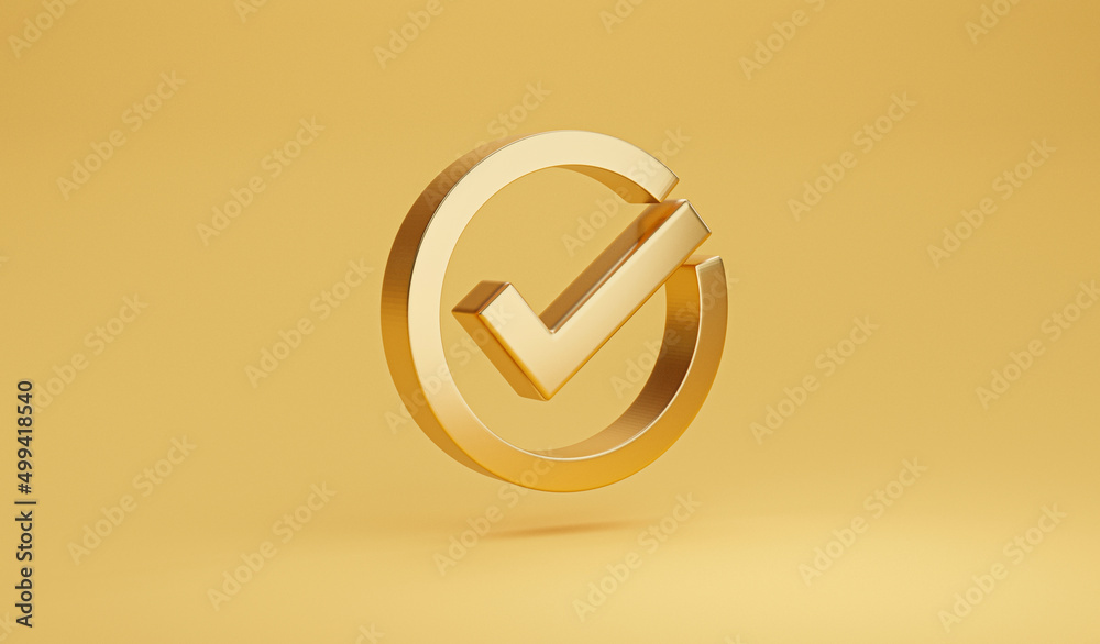 Aufkleber luxury golden correct sign to the best quality assurance for guarantee product and iso service conce