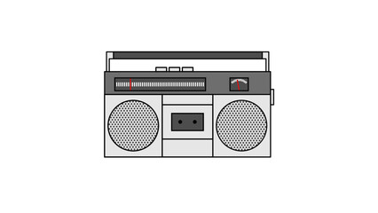 ラジカセ_ツートン