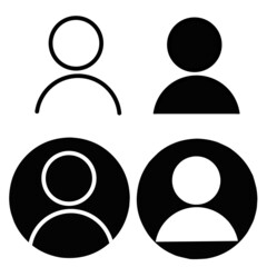 set of people icons.user icon vector set.profile or person icon